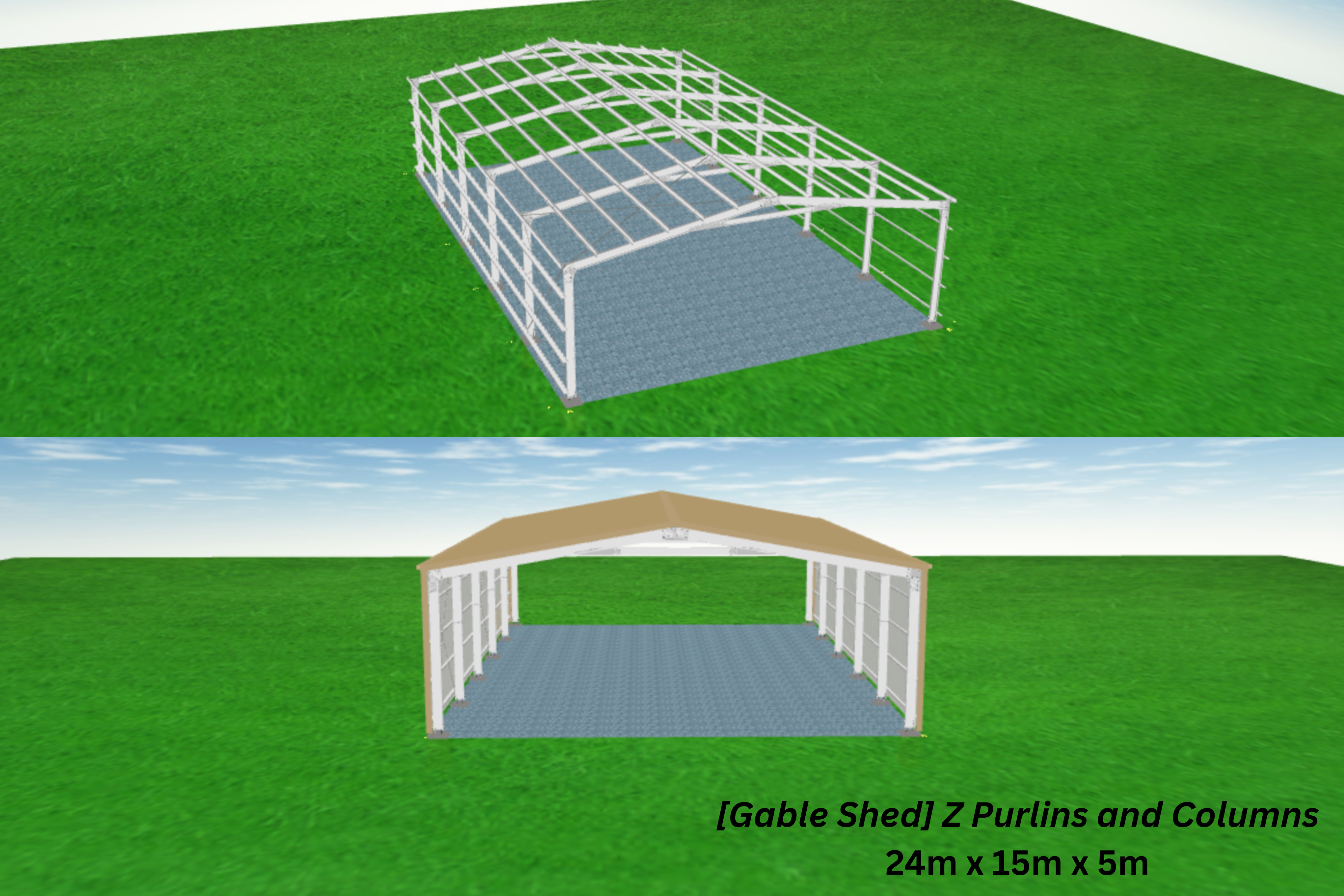 Open sided Shed